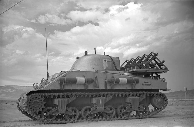 Lead-lined Sherman tank used in Trinity test