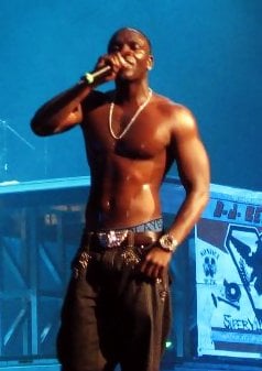 Akon performing at the Verizon Wireless Amphitheatre in Charlotte, 2007.