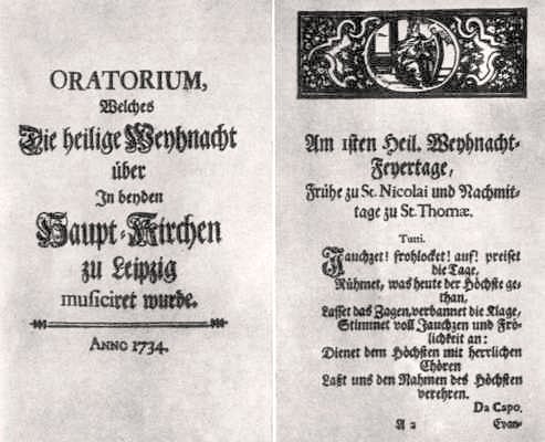Christmas Oratorio: printed edition of the libretto