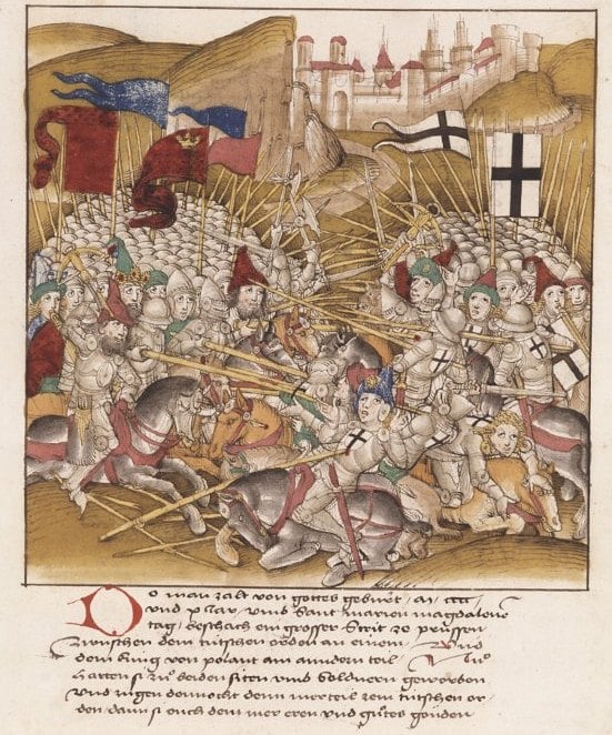 The Battle of Grunwald was fought against the German Order of Teutonic Knights, and resulted in a decisive victory for the Kingdom of Poland, 15 July 1410.