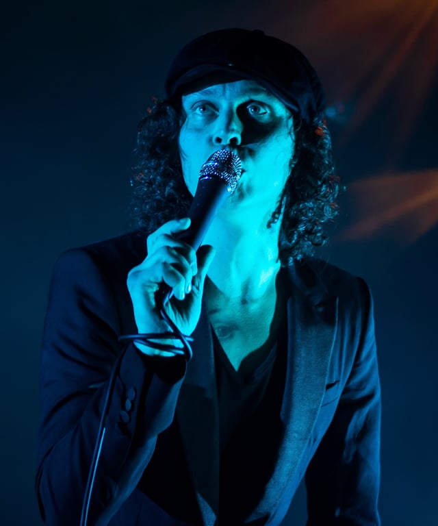 Ville Valo performing in São Paulo, Brazil in March 2014