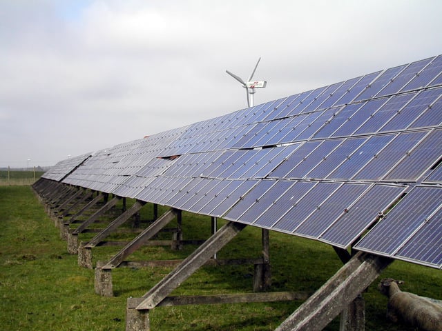 A 23-year-old, ground mounted PV system from the 1980s on a North Frisian Island, Germany. The modules conversion efficiency was only 12%.