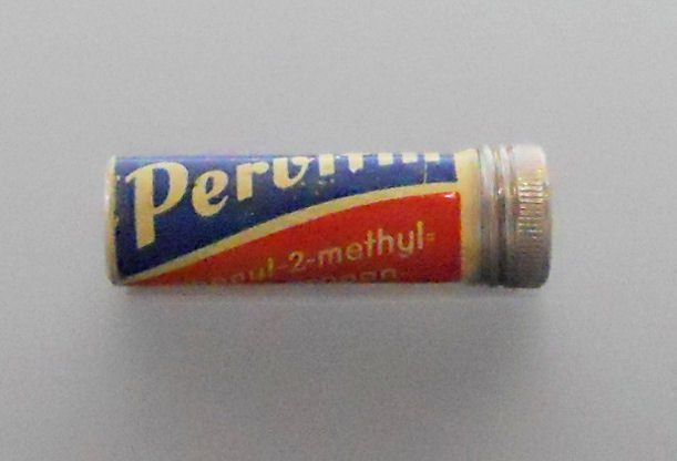 Pervitin, a methamphetamine brand used by German soldiers during World War II, was dispensed in these tablet containers.