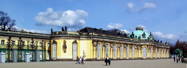 South, or garden facade and corps de logis of Sanssouci