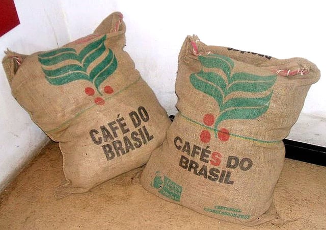 Brazilian coffee sacks.