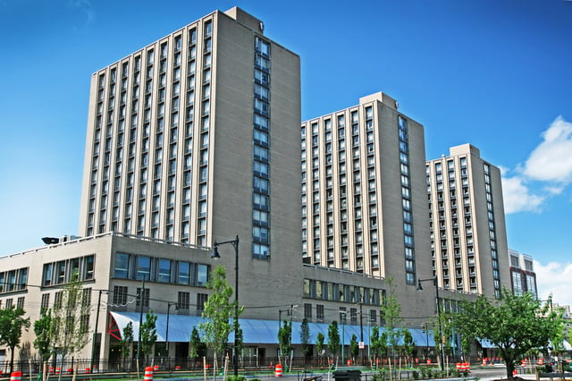 Warren Towers constitutes the second-largest non-military dorm in the country.