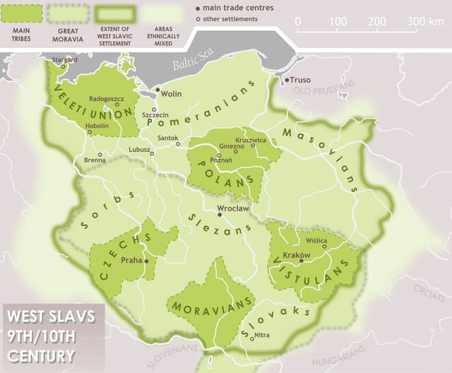 West Slav tribes in 9th–10th centuries