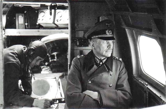 Guderian being transported to the Eastern Front, 1943