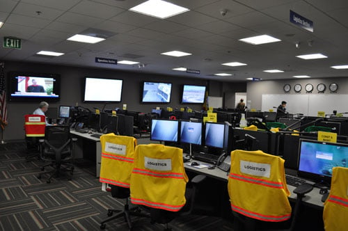 LAX Airport Response Coordination Center used to coordinate emergency response