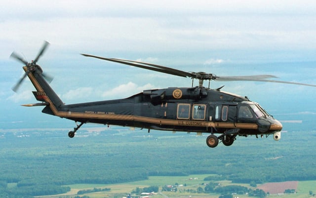 A CBP UH-60 Blackhawk in flight