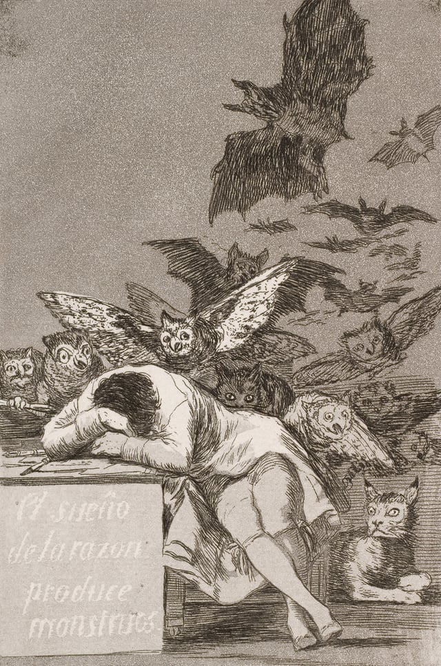 Francisco Goya, The Sleep of Reason Produces Monsters, 1797