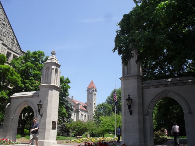 The Sample Gates, the main entrance to the Indiana University Bloomington Campus