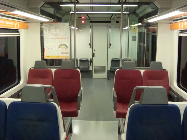 Interior of a 112 Series train.