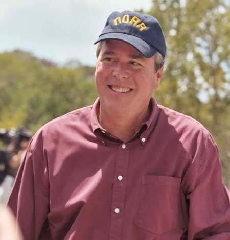 Bush at Rookery Bay participating in Earth Day activities in 2004