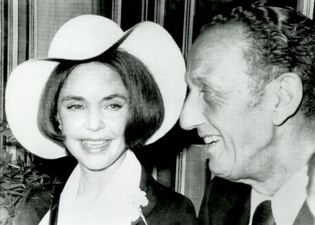Jones with husband Norton Simon after their marriage, May 1971