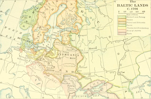 The "Baltic lands" around the Baltic Sea