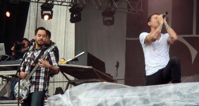 Linkin Park performing at Sonisphere Festival in Finland on July 25, 2009