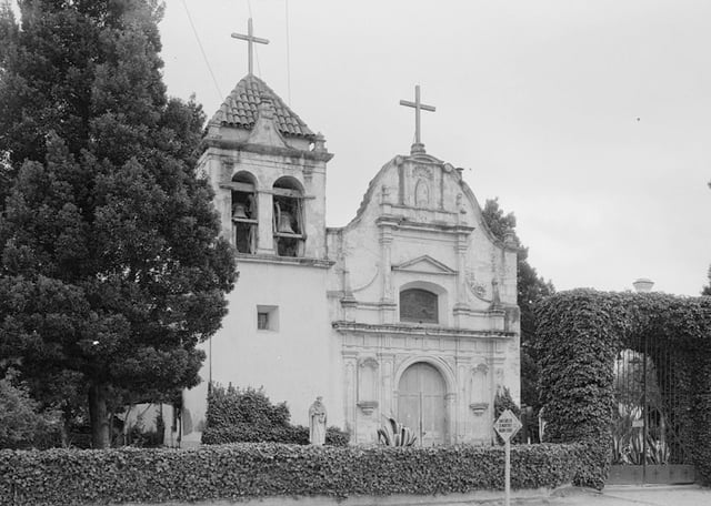Royal Presidio Chapel circa 1934. The existing building dates to 1794.