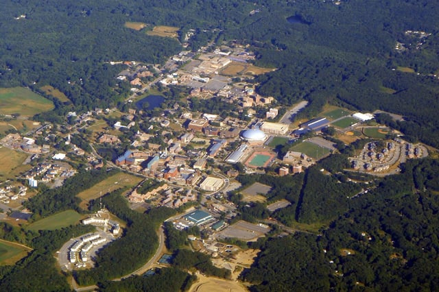 Aerial view of main campus