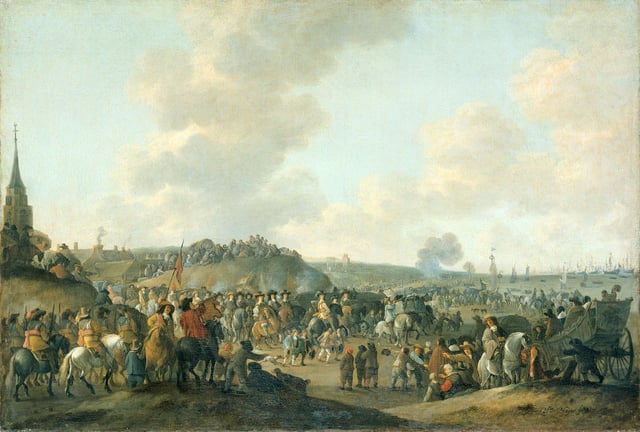 The departure of Charles II from Scheveningen (1660).