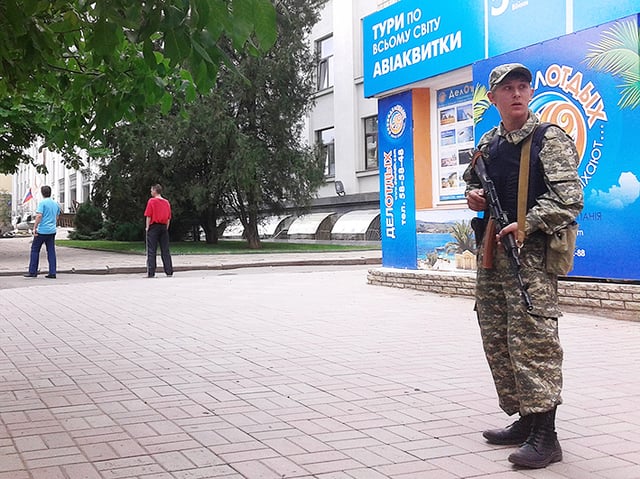 Luhansk People's Militia member in June 2014