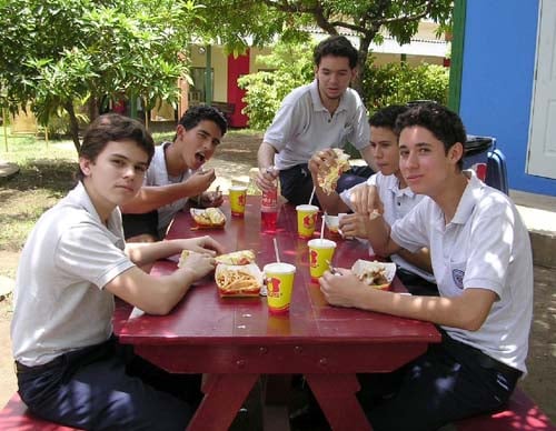 Nicaraguan High school students at the American Nicaraguan School.