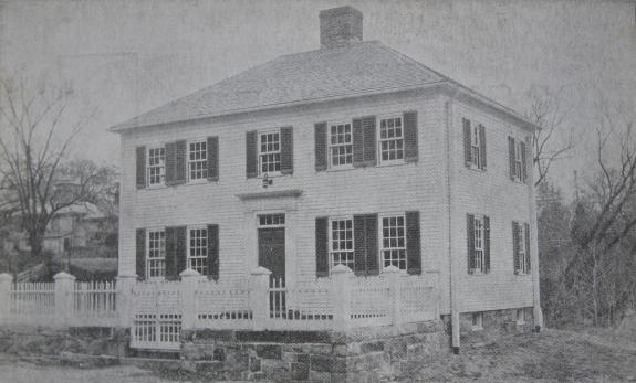 First Academy Building c. 1910, where the school opened in 1783
