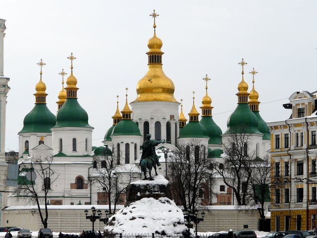 The historic Saint Sophia's Cathedral, Kiev.