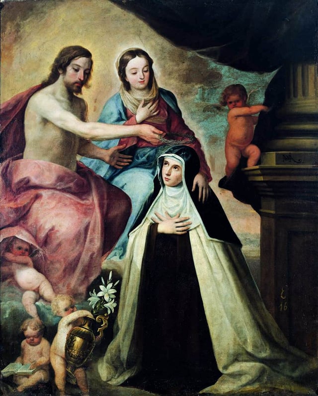 Vision of Saint Mary Magdalene de' Pazzi by Pedro de Moya (ca. 1640)