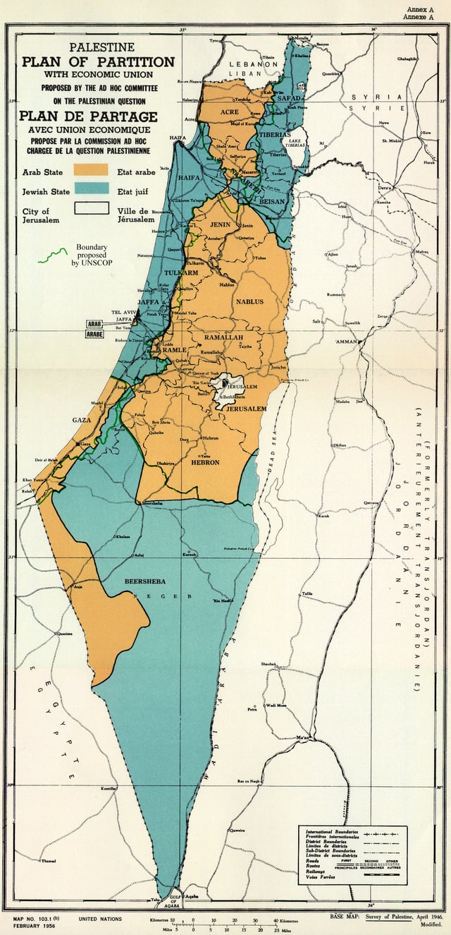 Proposed separation of Palestine