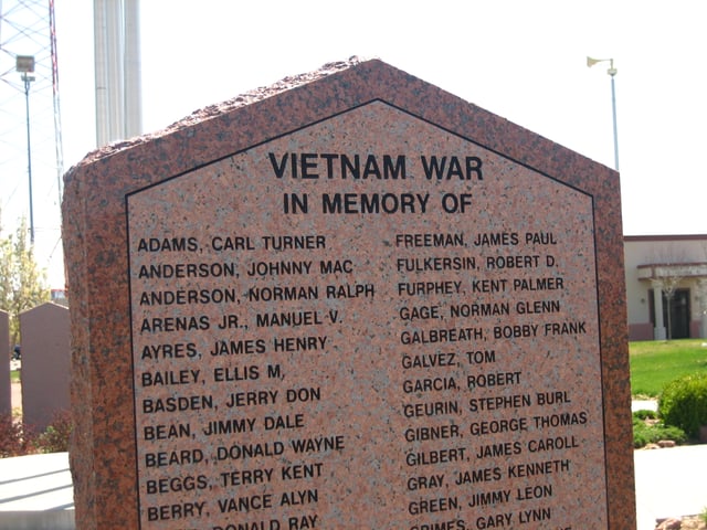 Listing of Amarillo-area personnel killed in the Vietnam War