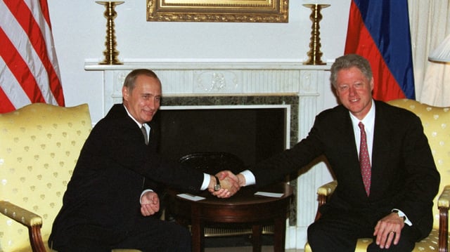 With Bill Clinton in September 2000