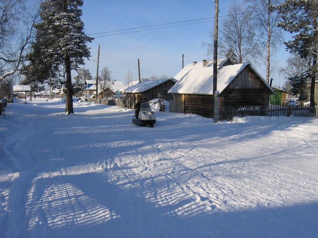 Krasnoshchelye village on the Ponoi River