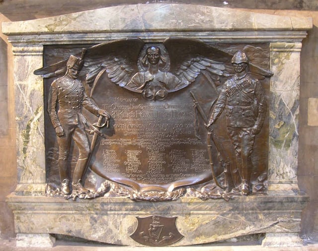 8th Hussars Boer War memorial in St Patrick's Cathedral, Dublin
