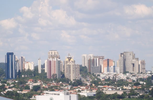 Alphaville, a gated community in the suburbs of São Paulo, Brazil, which is also a business center of its city proper, Barueri.