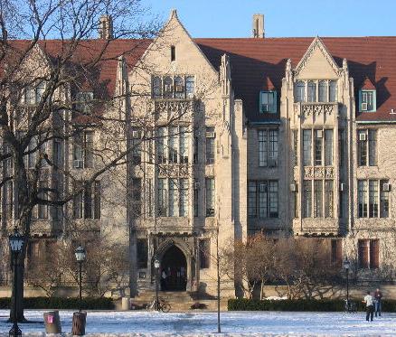 Eckhart Hall houses the university's math department.