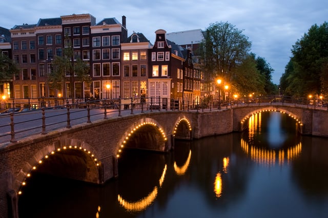 Street lamps in Amsterdam have been upgraded to allow municipal councils to dim the lights based on pedestrian usage.