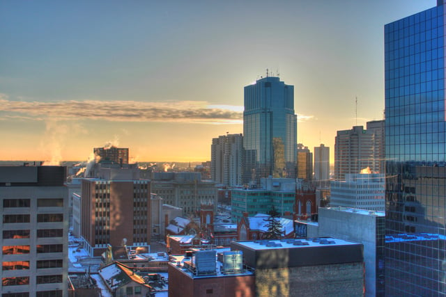 Downtown London on a winter morning in January 2011