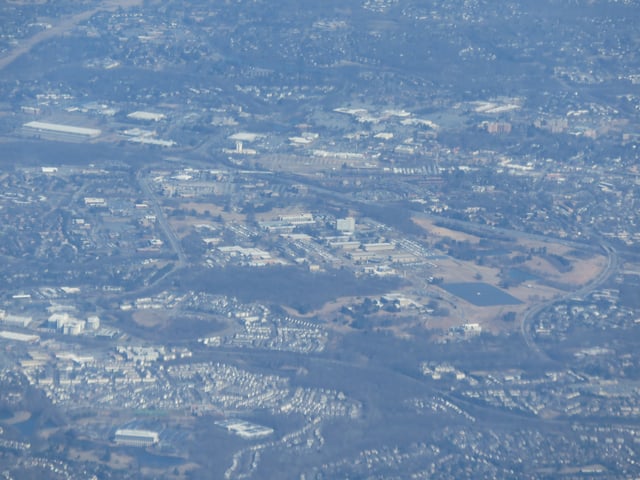Aerial view of the Gaithersburg campus in 2019
