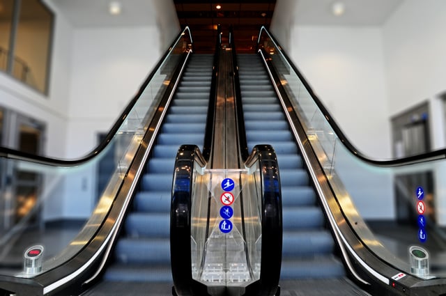 An Otis escalator