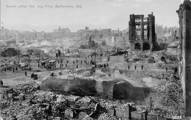 Ruin left by the Great Baltimore Fire