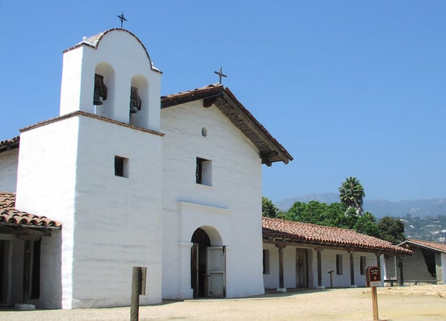 Presidio of Santa Barbara, chapel in downtown Santa Barbara, rebuilt in the late 20th c.