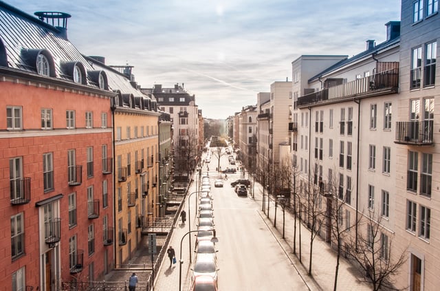 New urbanist Sankt Eriksområdet quarter in Stockholm, Sweden, built in the 1990s. (More photos   )