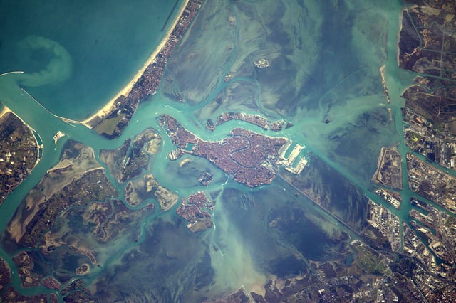 Venice viewed from the International Space Station.