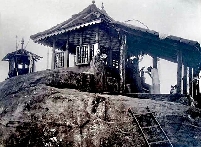 Sri Pada (Adam's Peak) in 1890 during the British rule in Ceylon (Sri Lanka).
