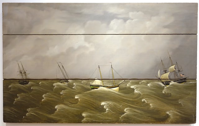 Eleven Marblehead ships were lost, painting by William Thompson Bartoll