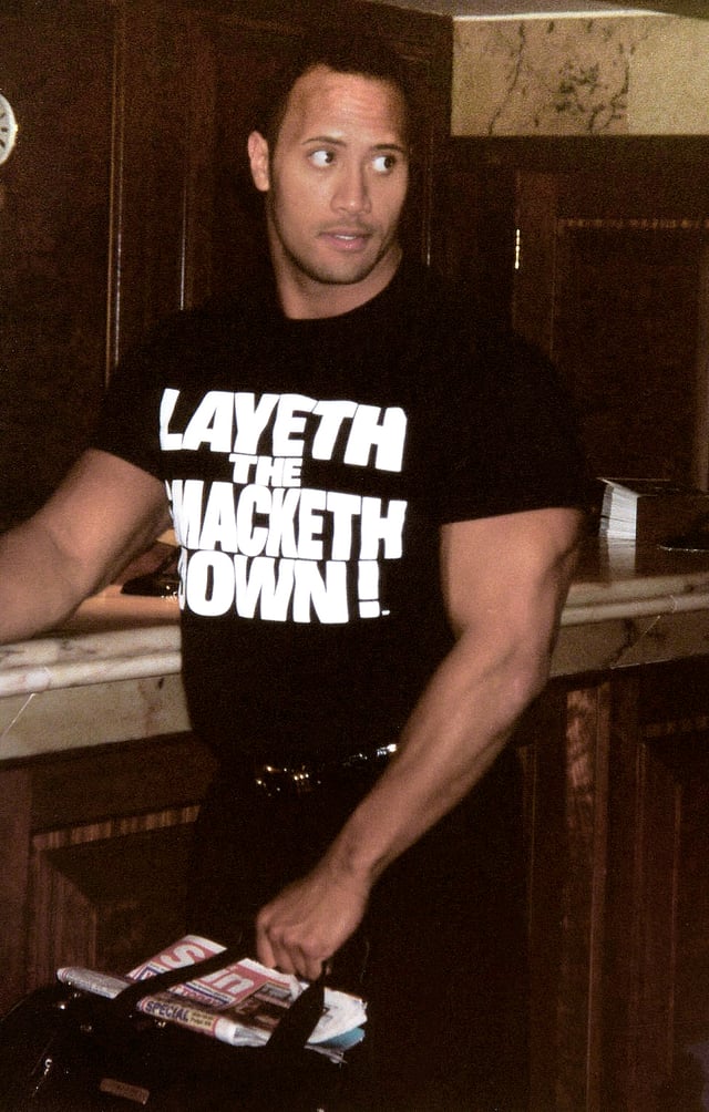 The Rock's popularity was fueled by his charisma and speaking abilities, which led to many catchphrases and merchandising opportunities