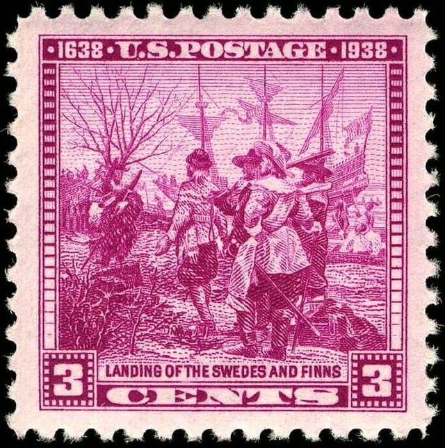 Founding of Wilmington stamp. (See New Sweden.)
