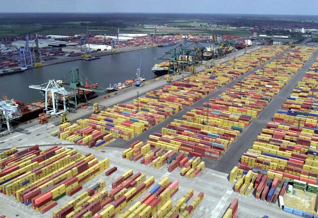 The Port of Antwerp is the second largest in Europe.