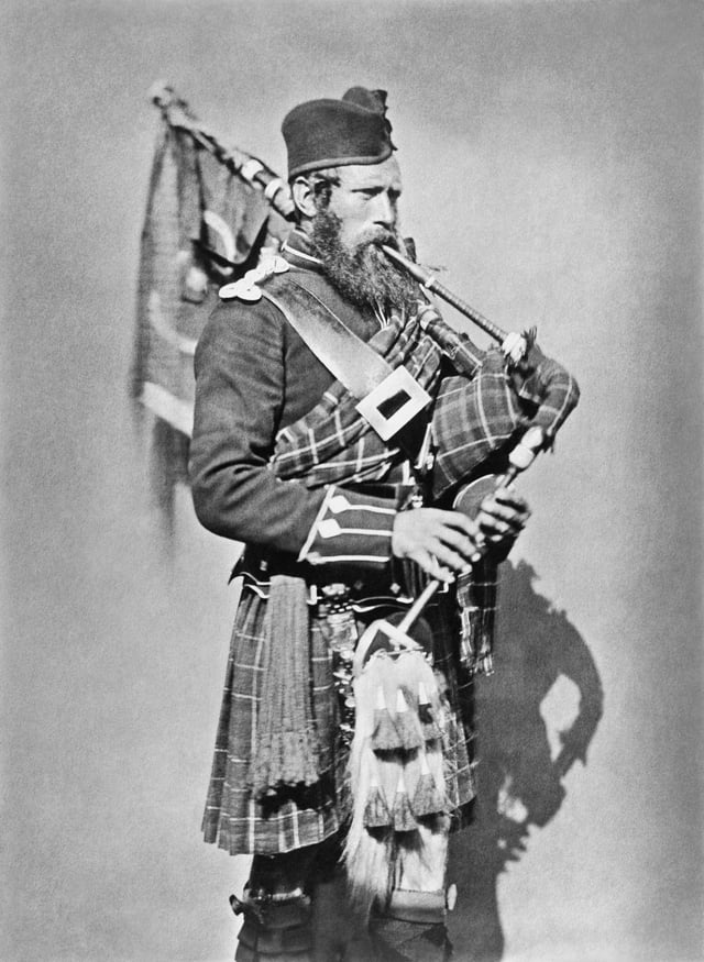 Pipe Major John Macdonald whilst serving in the Crimean War in 1854